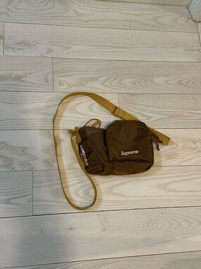 Supreme Cordura Tan/Brown Shoulder Crossbody Bag